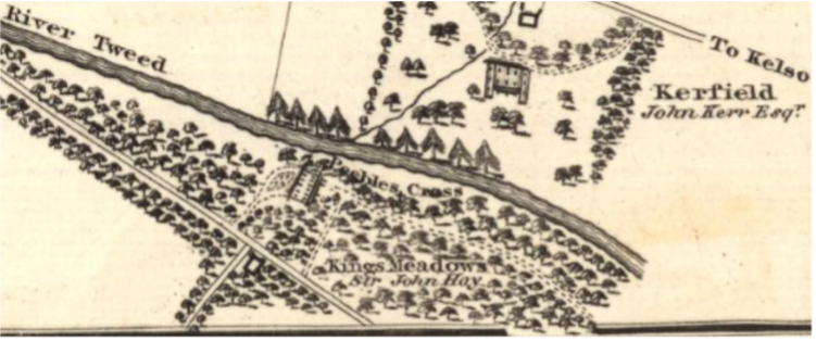 1823 John Wood map for Peebles