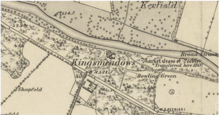 1856 OS map for Peebles